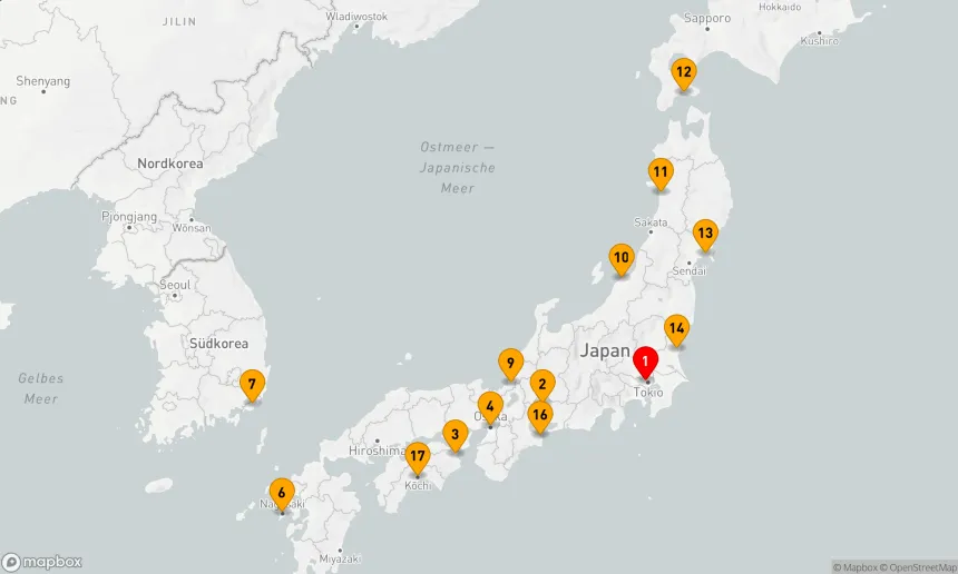 Route 21 Nächte - Grand Circle Japan mit Sommerfestivals