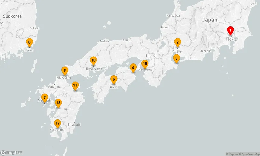 Route 22 Nächte - Grand Japan Kirschblüten