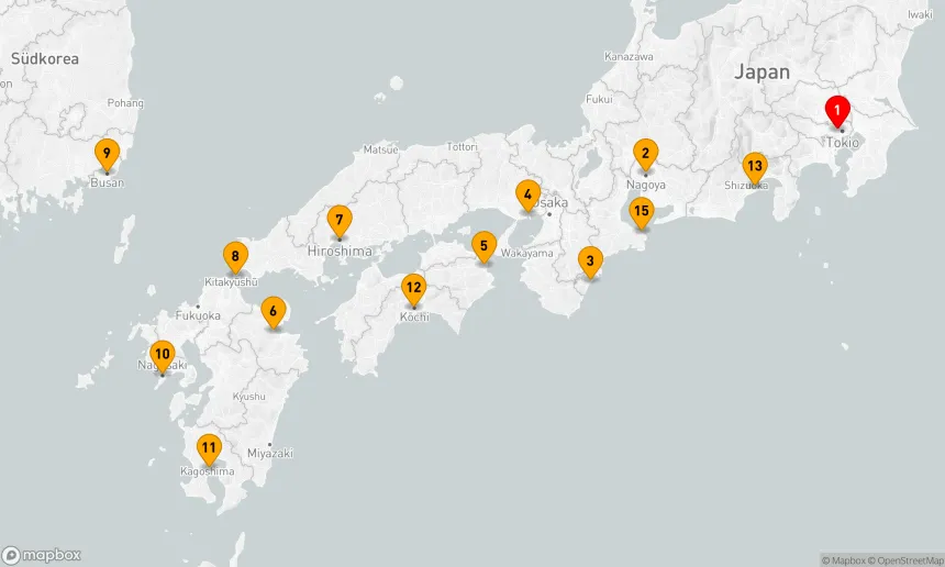 Route 20 Nächte - Grand Japan mit Kumano-Feuerwerk