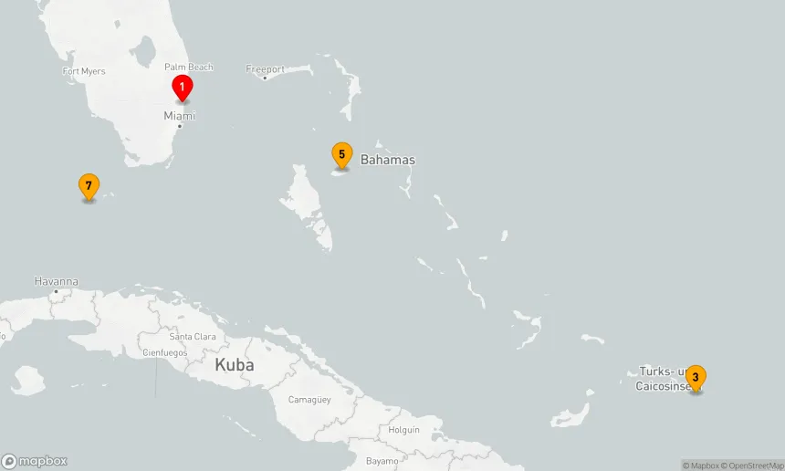 Route 7 Nächte - GRAND TURK, BAHAMAS & KEY WEST