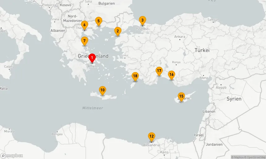 Route 19 Nächte - GRIECHENLAND, TÜRKEI & ÄGYPTEN KOMBINIERTE KREUZFAHRT: ISTANBUL, ATHEN & ALEXANDRIA