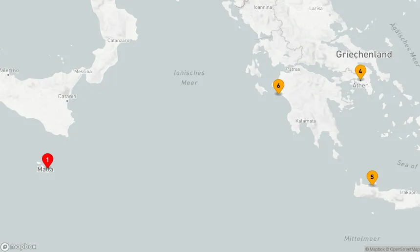 Route 7 Nächte - Flug- und Kreuzfahrt zu den griechischen Inseln