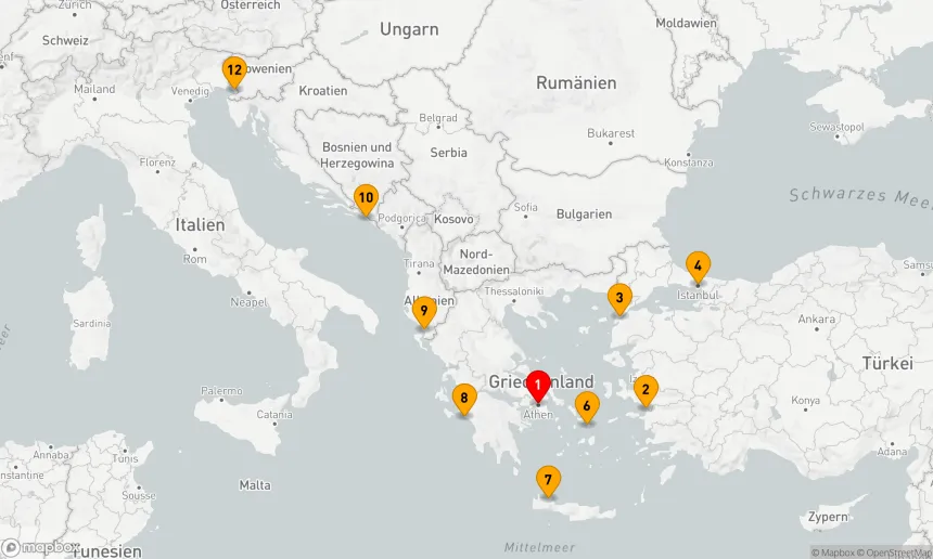 Route 11 Nächte - GRIECHISCHE INSELN: ISTANBUL ÜBER NACHT MIT DUBROVNIK