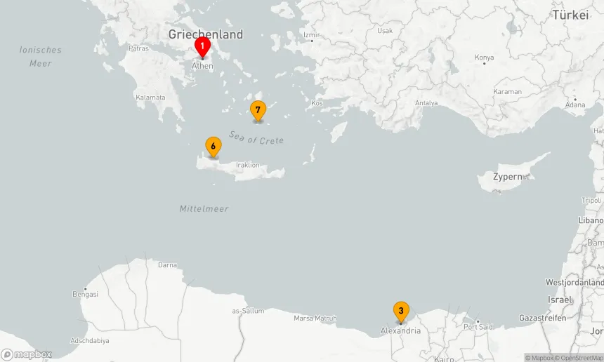 Route 7 Nächte - GRIECHISCHE INSELN: KAIRO ÜBER NACHT MIT KRETA & SANTORIN