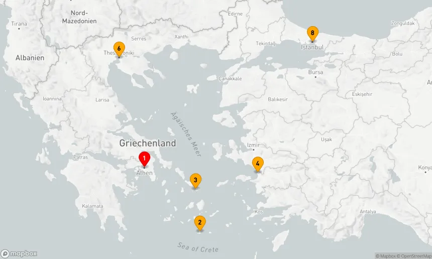 Route 7 Nächte - GRIECHISCHE INSELN: SANTORINI,  MYKONOS & EPHESUS