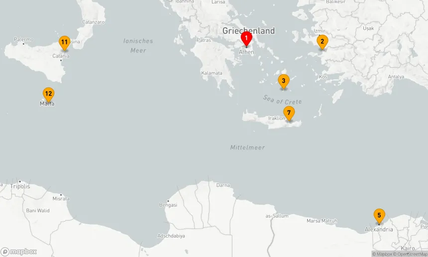 Route 11 Nächte - Griechische Inseln, Türkei & die Pyramiden