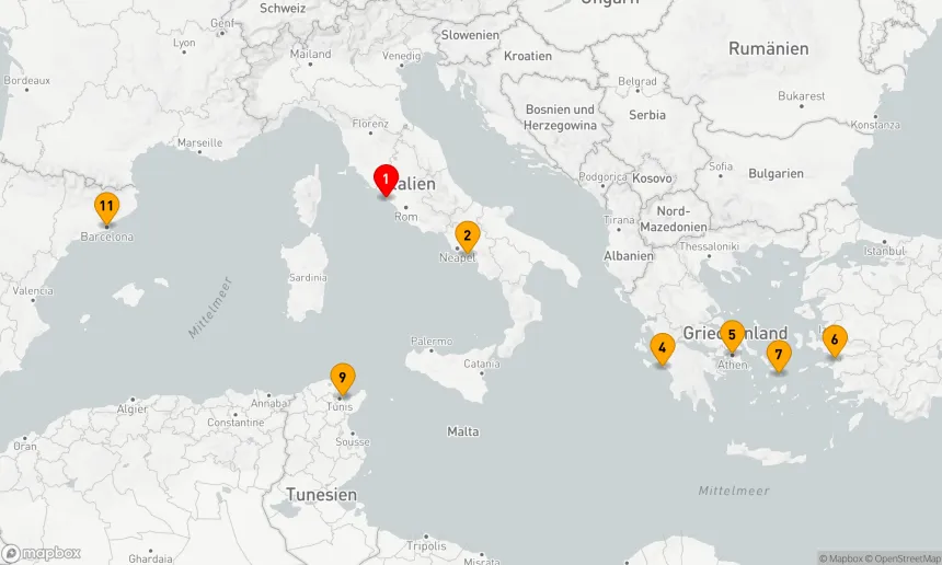 Route 10 Nächte - GRIECHISCHE INSELN,  TÜRKEI UND ITALIEN