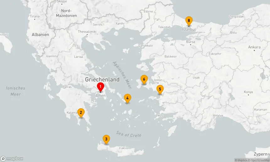 Route 7 Nächte - GRIECHISCHE INSELN & EPHESUS