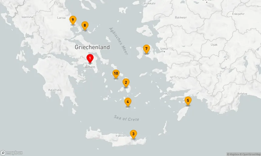 Route 10 Nächte - Griechische Inselträume: Eine Odyssee der Ägäis