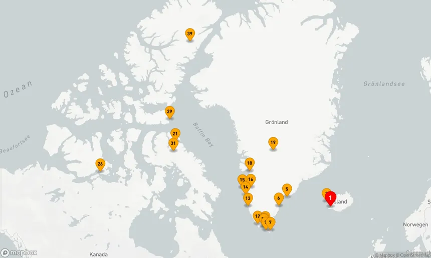 Route 48 Nächte - GRÖNLAND,  NORDWESTPASSAGE & ELLESMERE ISLAND