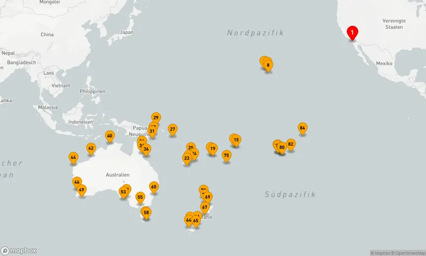 Route 90 Nächte - GROSSE AUSTRALIEN- UND NEUSEELAND-REISE