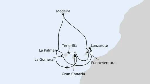 Route Große Kanaren-Reise mit La Gomera & Madeira