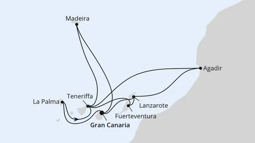 Route Große Kanaren-Reise & Marokko ab Gran Canaria