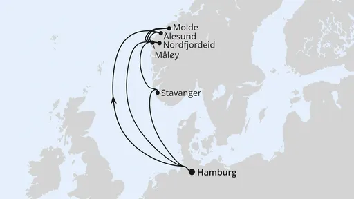 Route Große Norwegen-Reise ab Hamburg 3
