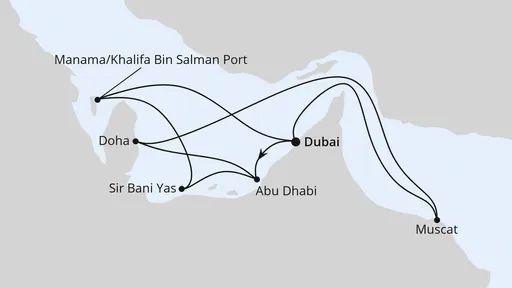 Route Große Orient-Reise ab Dubai