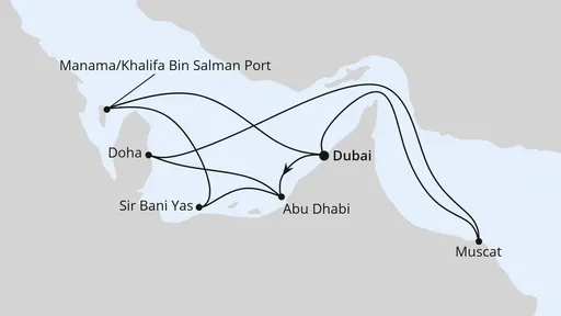 Route Große Orient-Reise ab Dubai