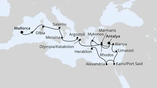 Route Große Osterreise mit Griechenland & Ägypten