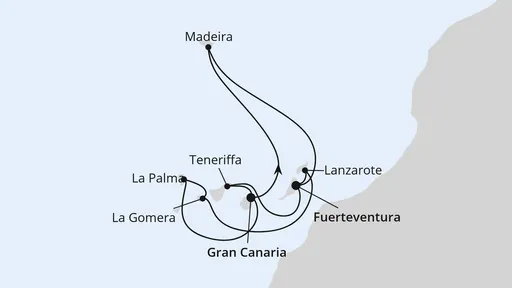 Route Große Rundreise Kanaren & Madeira