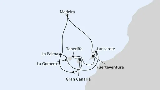 Route Große Rundreise Kanaren & Madeira