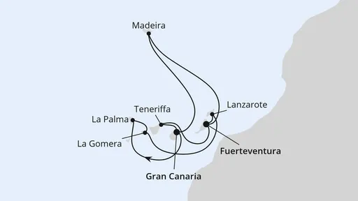Route Große Rundreise Kanaren & Madeira