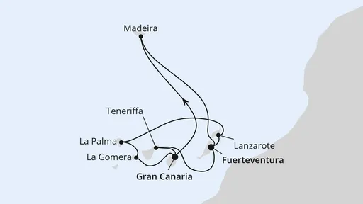 Route Große Rundreise Kanaren & Madeira