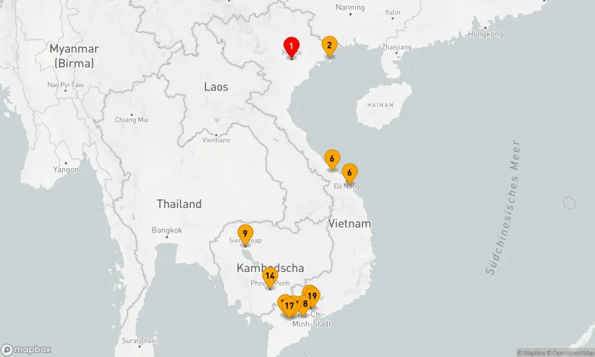 Route 20 Nächte - Große Tour durch Vietnam und Kambodscha
