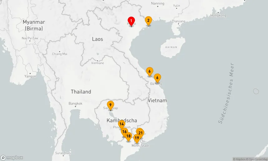 Route 22 Nächte - Große Tour durch Vietnam und Kambodscha