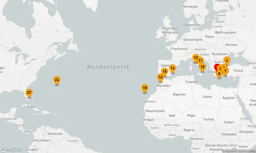 Route 26 Nächte - Großes Abenteuer Mittelmeer, Ägäis & Marokko