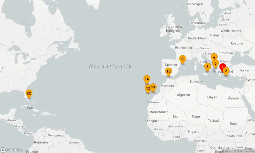 Route 21 Nächte - Großes Abenteuer westliches Mittelmeer