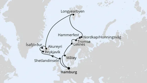 Route Highlights am Polarkreis ab Hamburg