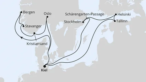 Route Highlights der Nord- & Ostsee im Advent ab Kiel