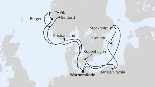 Route Highlights der Nord- und Ostseeküste 1