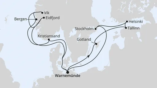 Route Highlights der Nord- und Ostseeküste 2