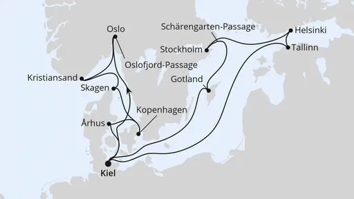 Route Highlights der Nord- & Ostseeküste ab Kiel 1