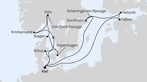 Route Highlights der Nord- & Ostseeküste ab Kiel