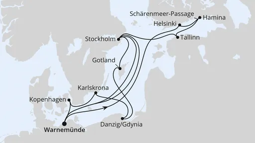 Route Highlights der Ostseeküste ab Warnemünde