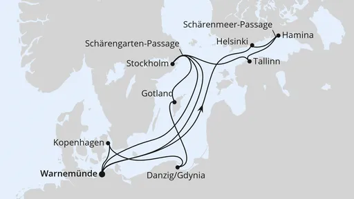 Route Highlights der Ostseeküste ab Warnemünde