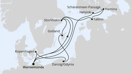 Route Highlights der Ostseeküste ab Warnemünde