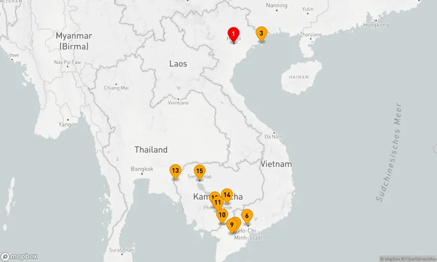 Route 17 Nächte - Höhepunkte von Vietnam, Kambodscha & Luxus Mekong
