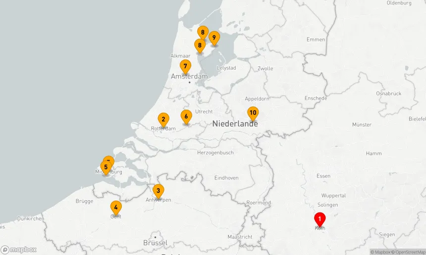 Route 10 Nächte - Holland und Belgien intensiv (ALE370)