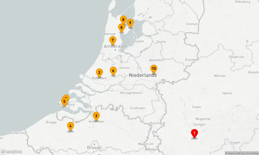 Route 10 Nächte - Holland & Belgien intensiv (ALA222)