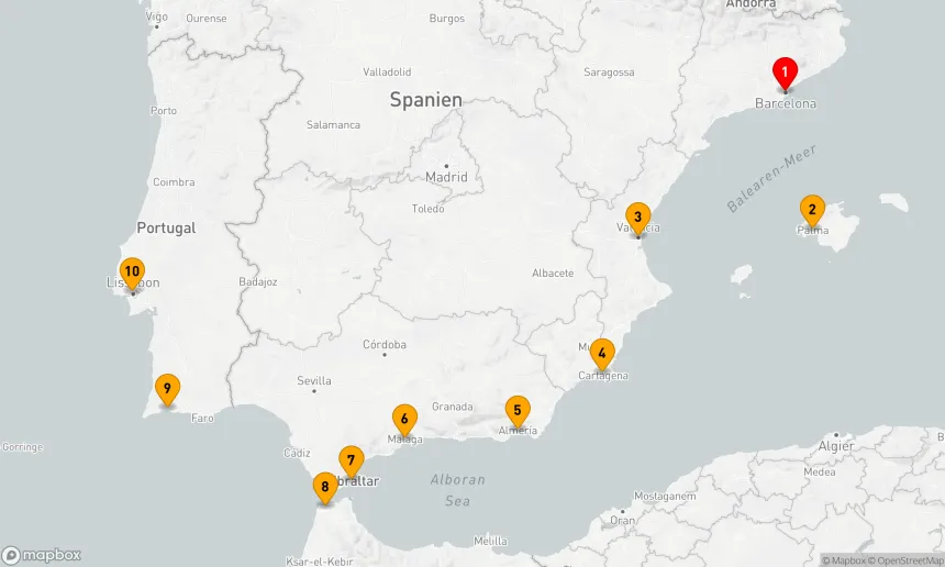 Route 9 Nächte - Iberische und marokkanische Wunder: Spanien bis Portugal