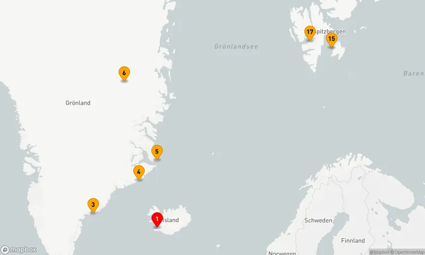 Route 16 Nächte - Im arktischen Eis von Grönland nach Spitzbergen