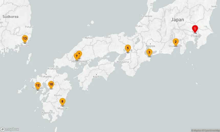 Route 12 Nächte - Im Herzen des ursprünglichen Japans