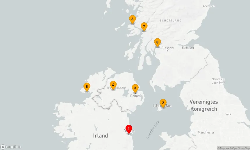 Route 7 Nächte - In keltischen Gefilden,  von Irland nach Schottland