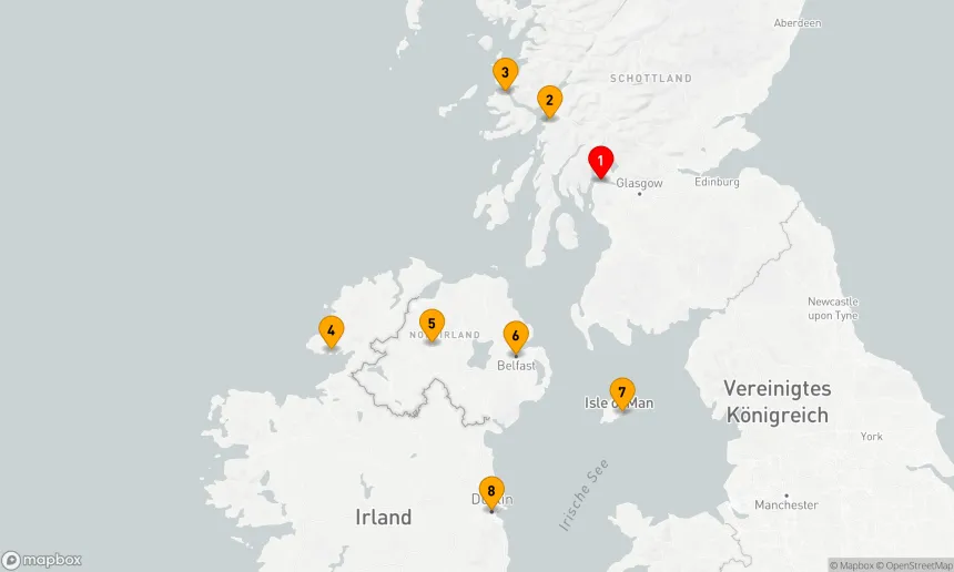 Route 7 Nächte - In keltischen Gefilden,  von Schottland nach Irland