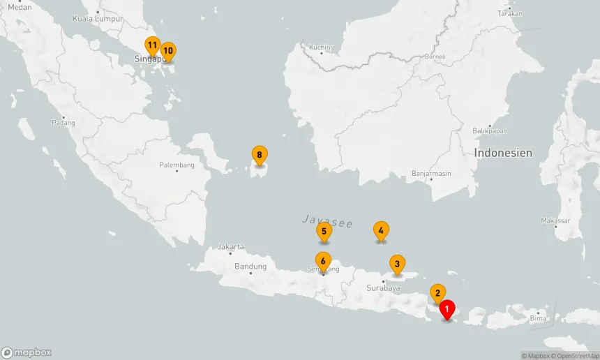 Route 10 Nächte - Indonesische Wunder & Heilige Tempel