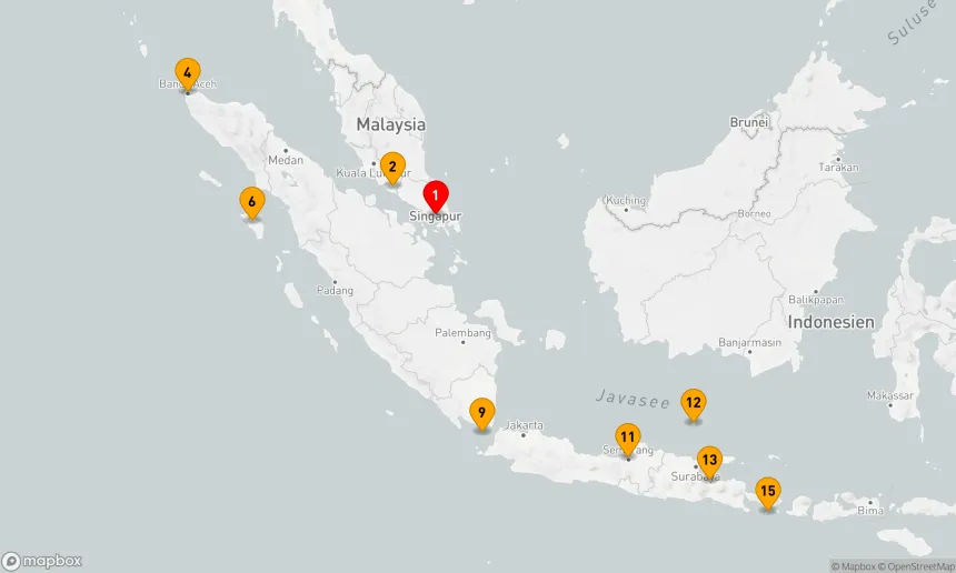 Route 14 Nächte - Inseln, Städte und Vulkane Indonesiens