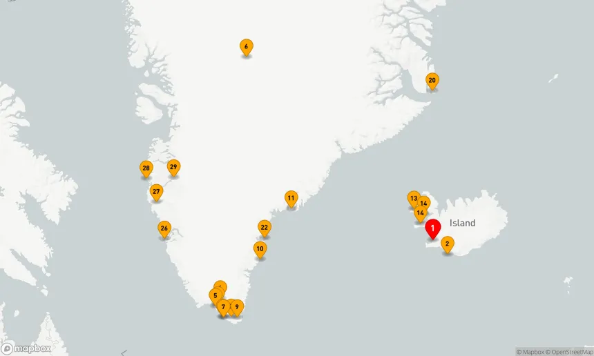 Route 29 Nächte - ISLAND, GRÖNLAND & ERKUNDUNG DES SCORESBYSUND