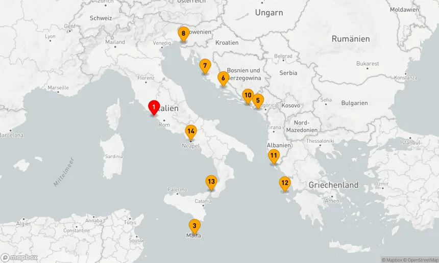 Route 14 Nächte - Italien - Griechenland - Adria (Q713D)